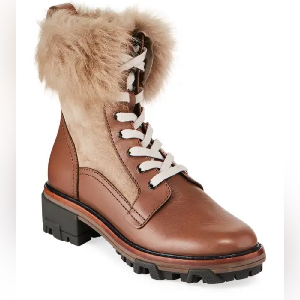 Rag & Bone Shiloh fur trimmed boot size 38 or7.5